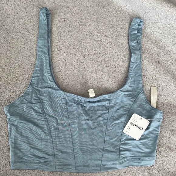 FREE PEOPLE Intimately Sky Blue Corset Style Bandeau/Bralette - Picture 1 of 7